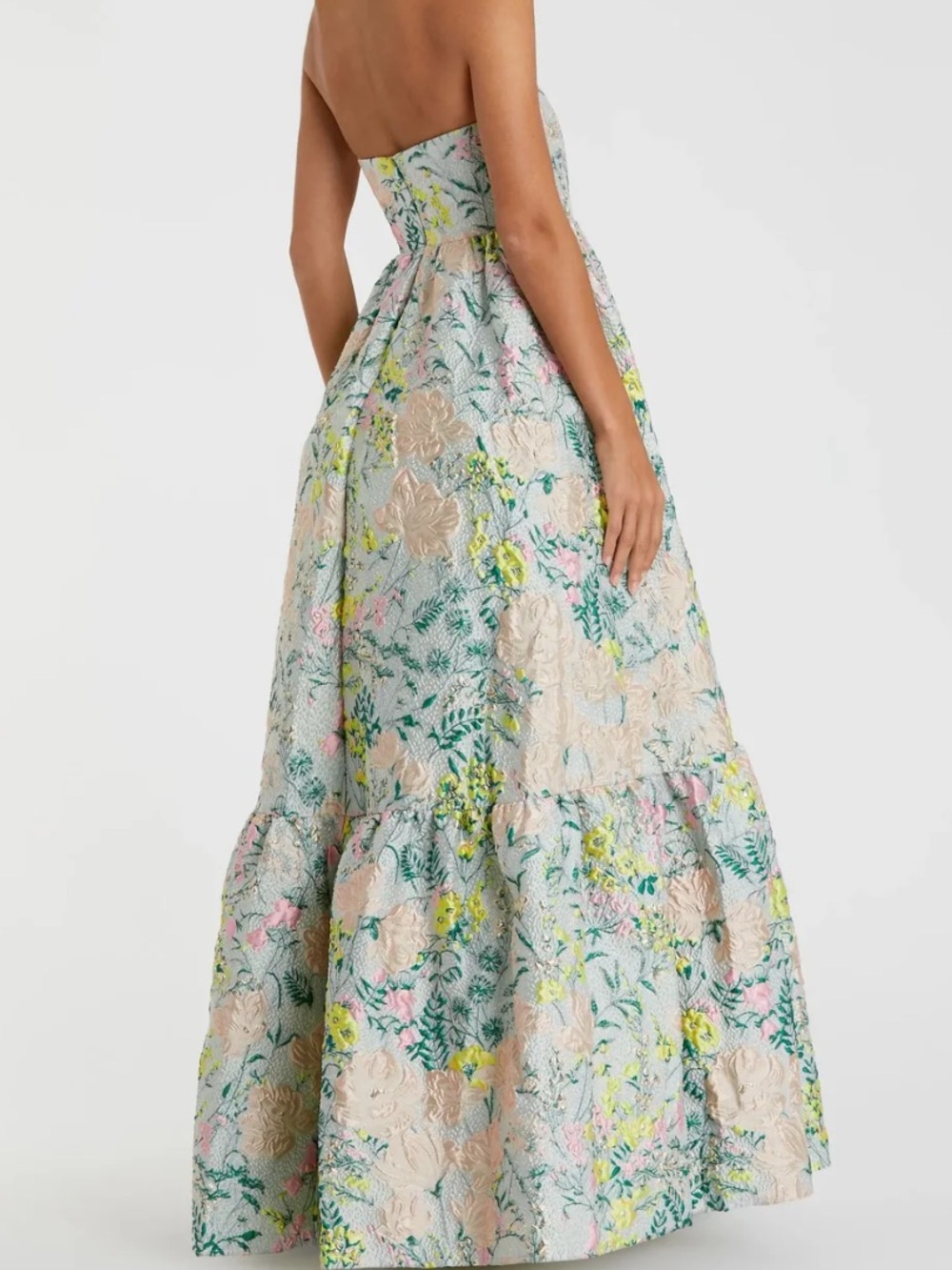 Mac Duggal Multicolor Strapless Floral Brocade A-Line Gown size 10! Worn once - Picture 3 of 7